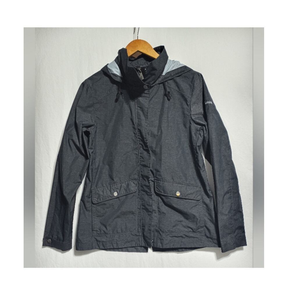 Columbia Woman's Zip Up Hooded Lightweight Jacket Dark Gray Size Medium